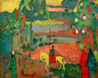 Lanzenreiter in Landschaft